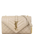 Saint Laurent Monogram Mix Matelasse Envelope Chain Bag Small