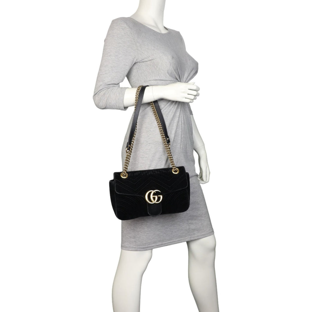Gucci GG Marmont Velvet Small Shoulder Bag