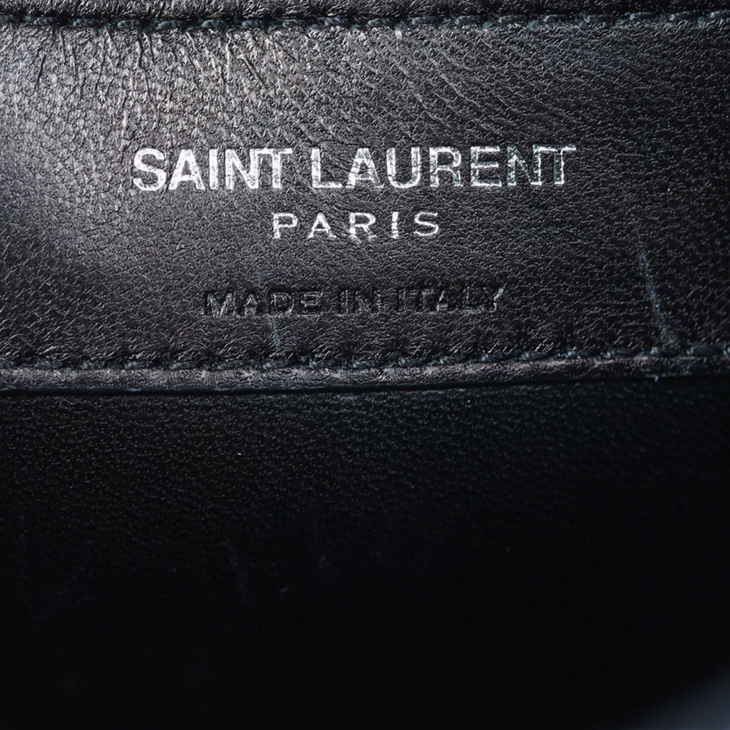 Saint Laurent Kate Tassel Chain Bag Small Croc-Embossed