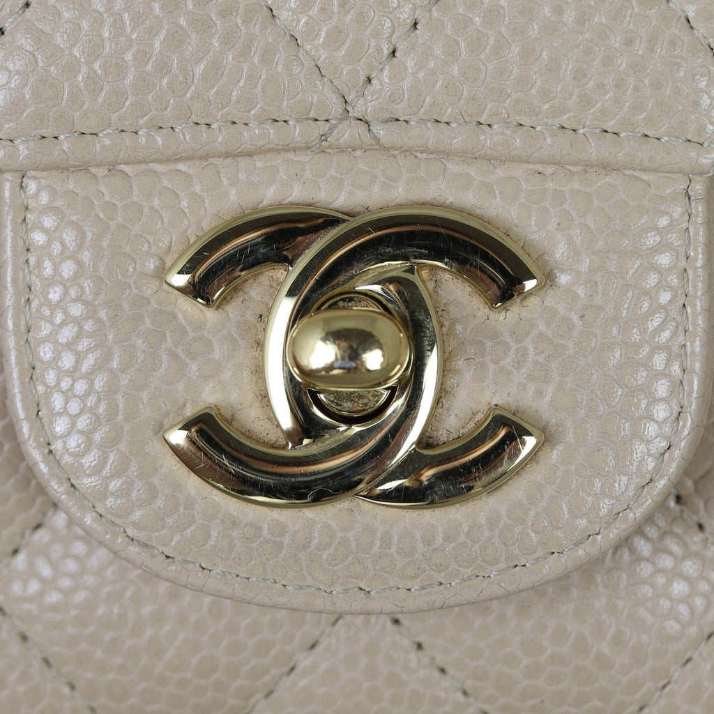Chanel Classic Double Flap Medium | Beige Caviar