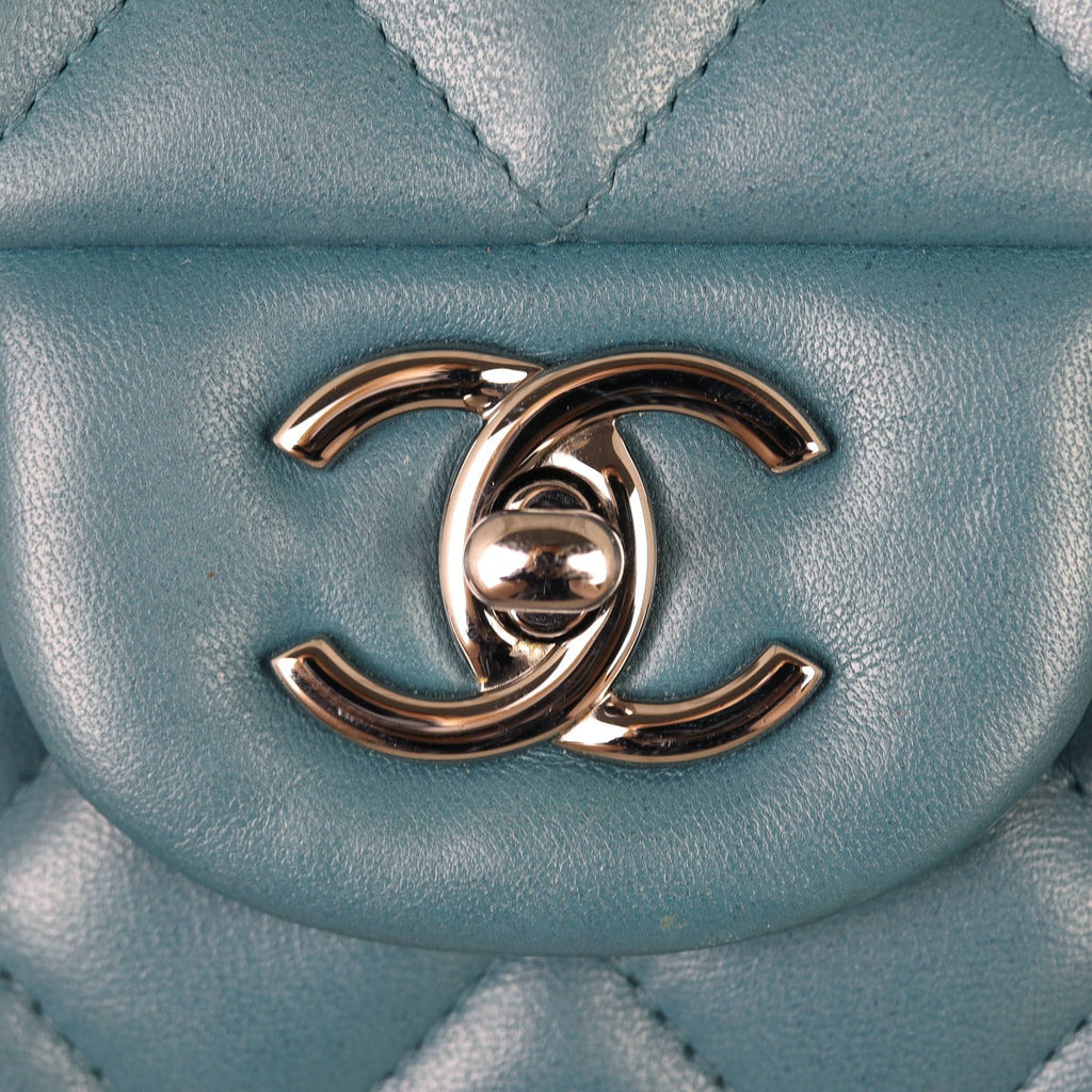 Chanel Classic Double Flap Jumbo | Teal Blue