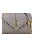 Saint Laurent Monogram Mix Matelasse Envelope Chain Bag Medium