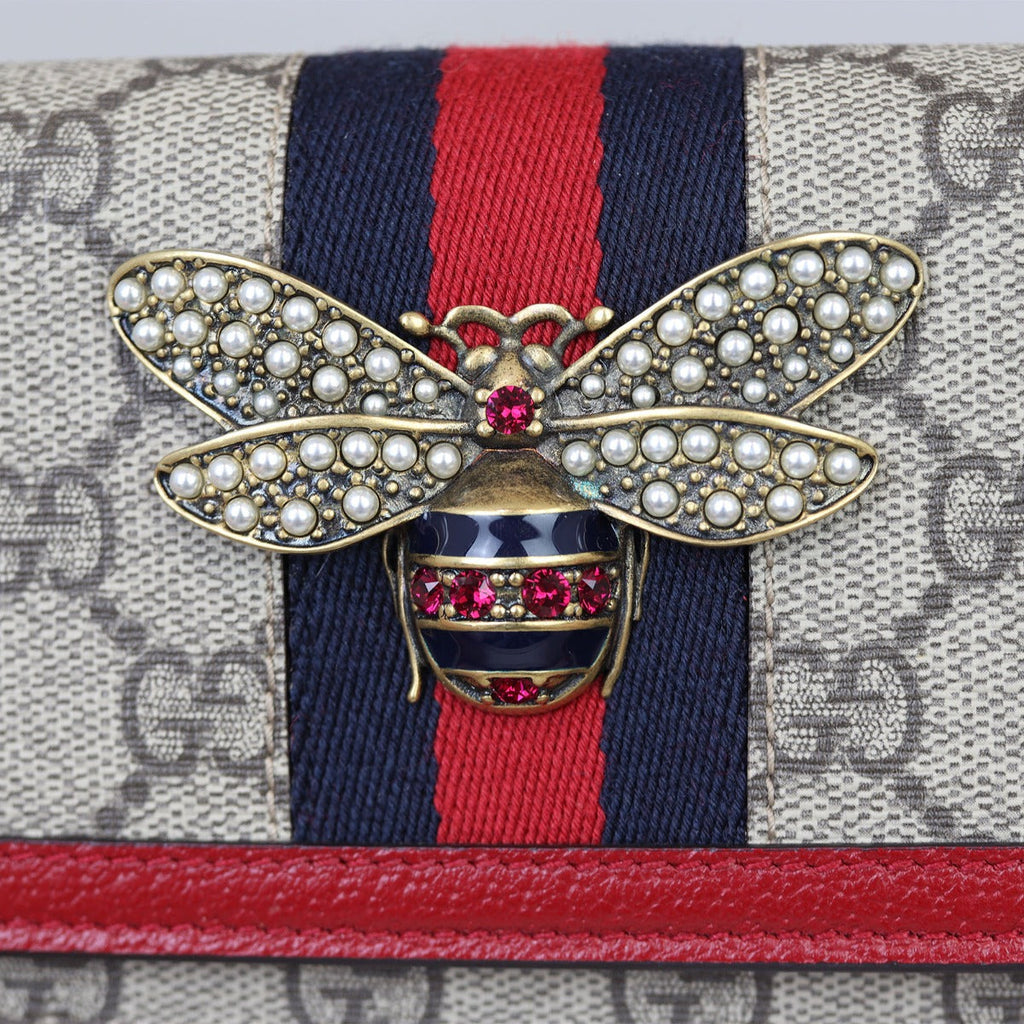 Gucci GG Supreme Queen Margaret Wallet on Chain