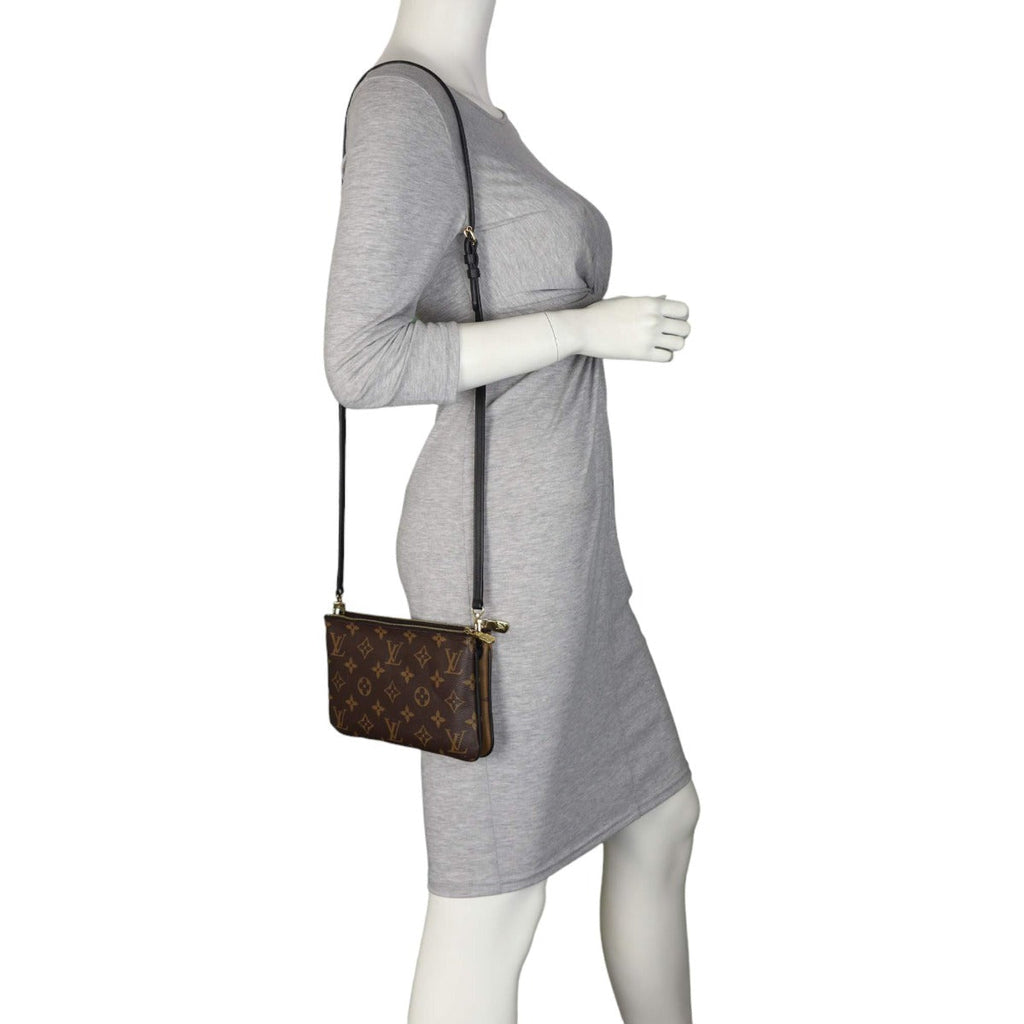 Louis Vuitton Double Zip Pochette Monogram Giant Reverse