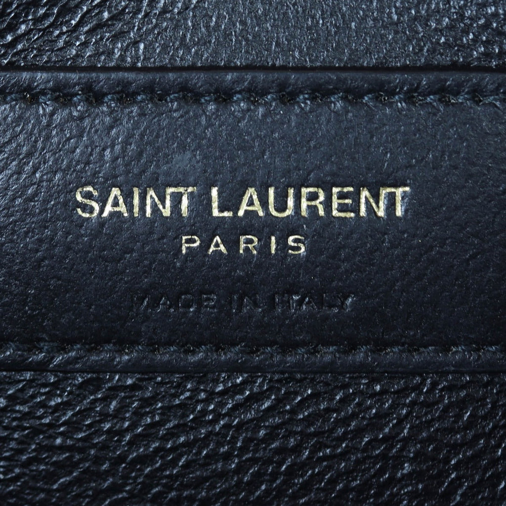 Saint Laurent Kate Tassel Chain Bag Small Croc-Embossed