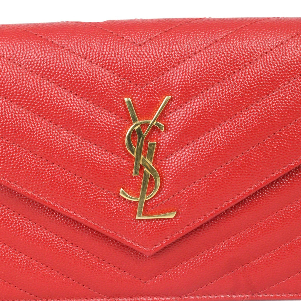 Saint Laurent Cassandre Envelope Chain Wallet