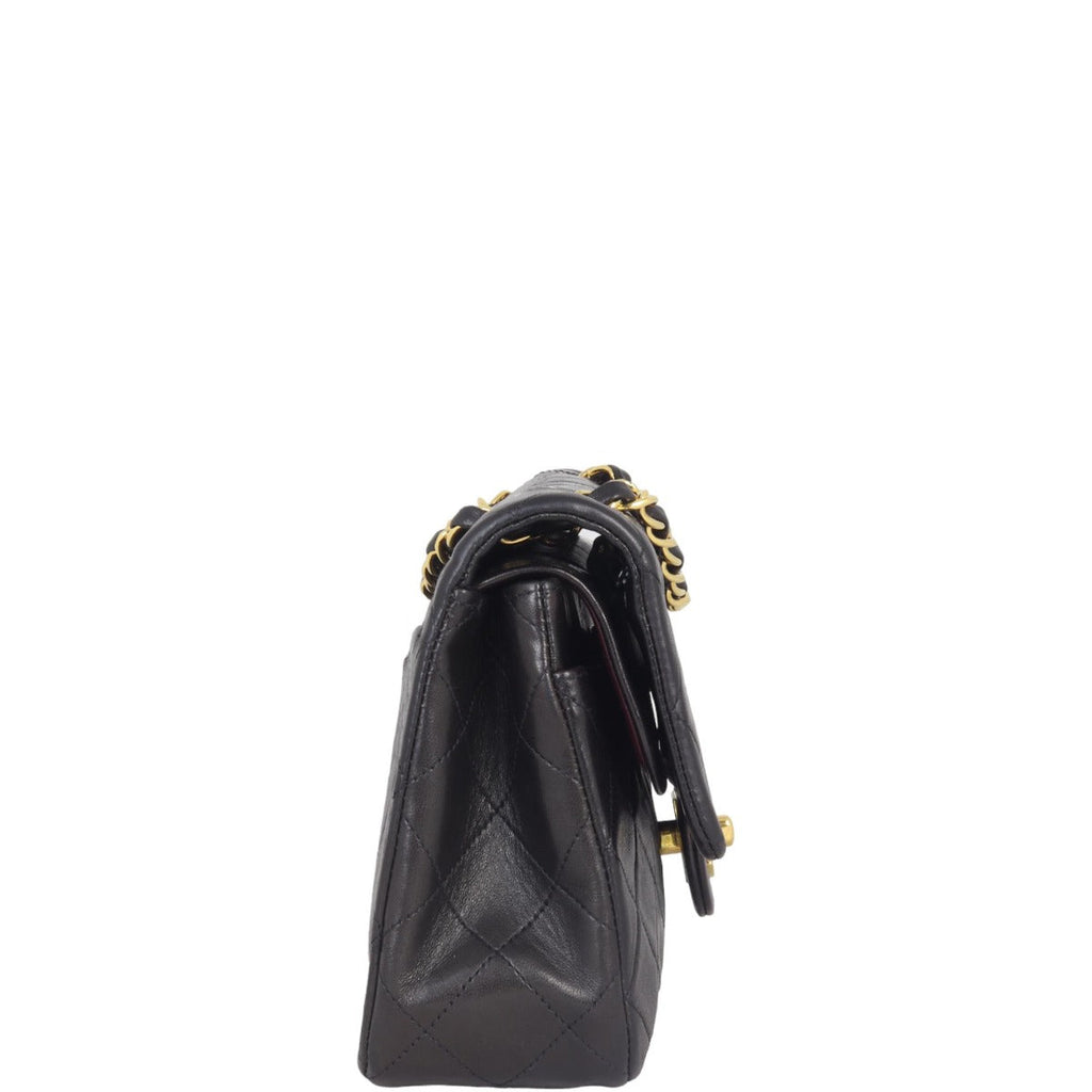 Chanel Classic Double Flap Small | Black Lambskin Leather