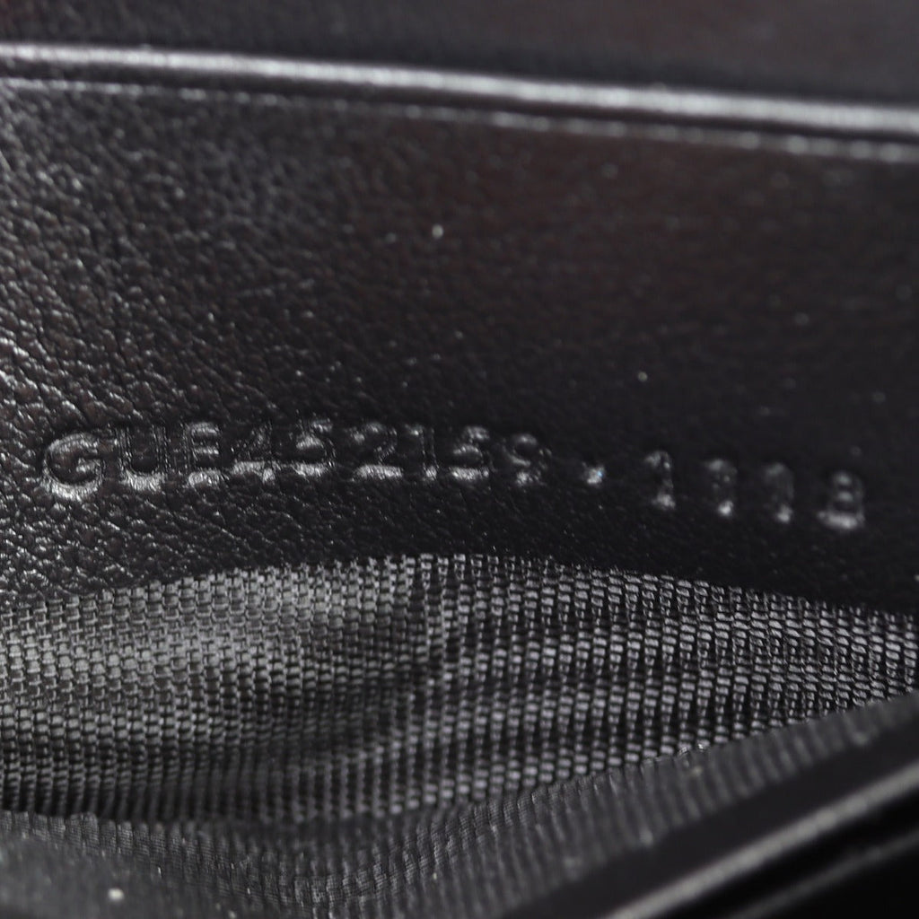 Saint Laurent Kate Tassel Chain Wallet Croc-Embossed