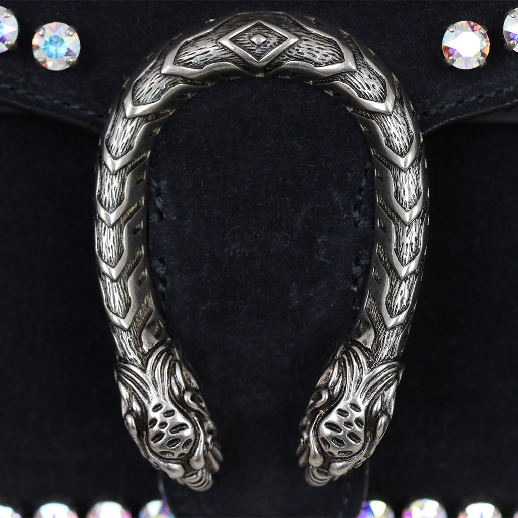 Gucci Dionysus Crystal Embellished Suede Small Shoulder Bag
