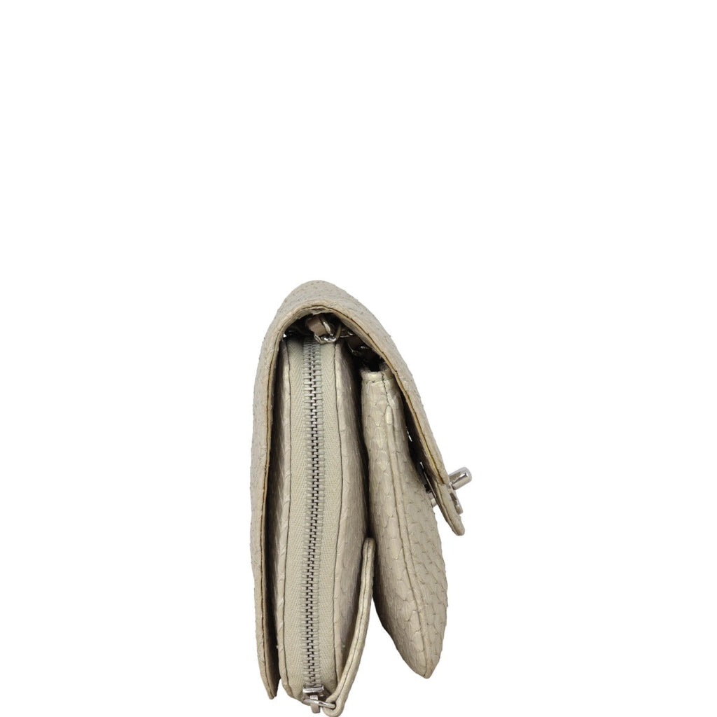 Chanel Python Flap Bag Extra Mini | Gold Diamond
