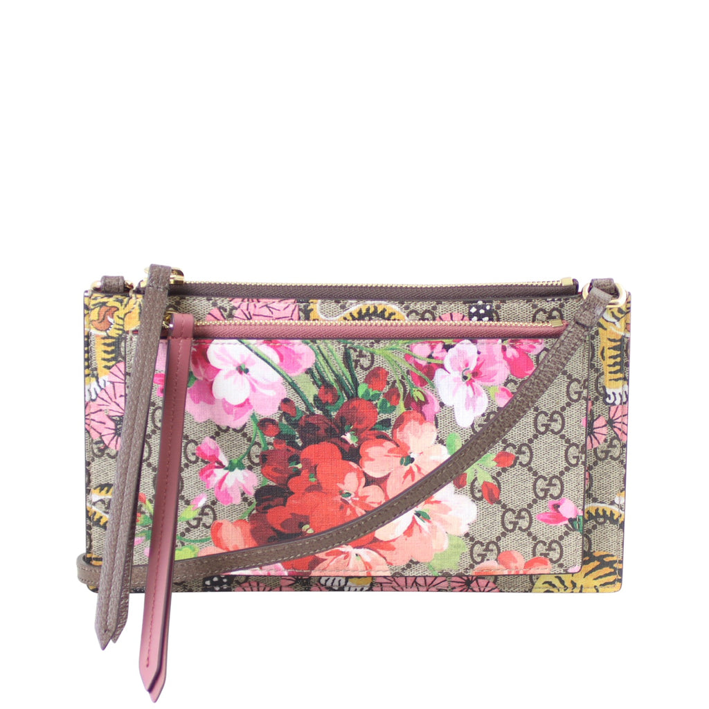 Gucci GG Supreme Bengal Blooms Dual Pouch Shoulder Bag