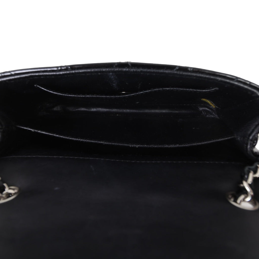 Chanel Classic Flap Mini Rectangular Bag Patent | Black SHW
