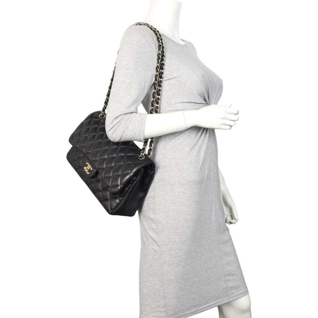 Chanel Classic Double Flap Jumbo | Black Diamond
