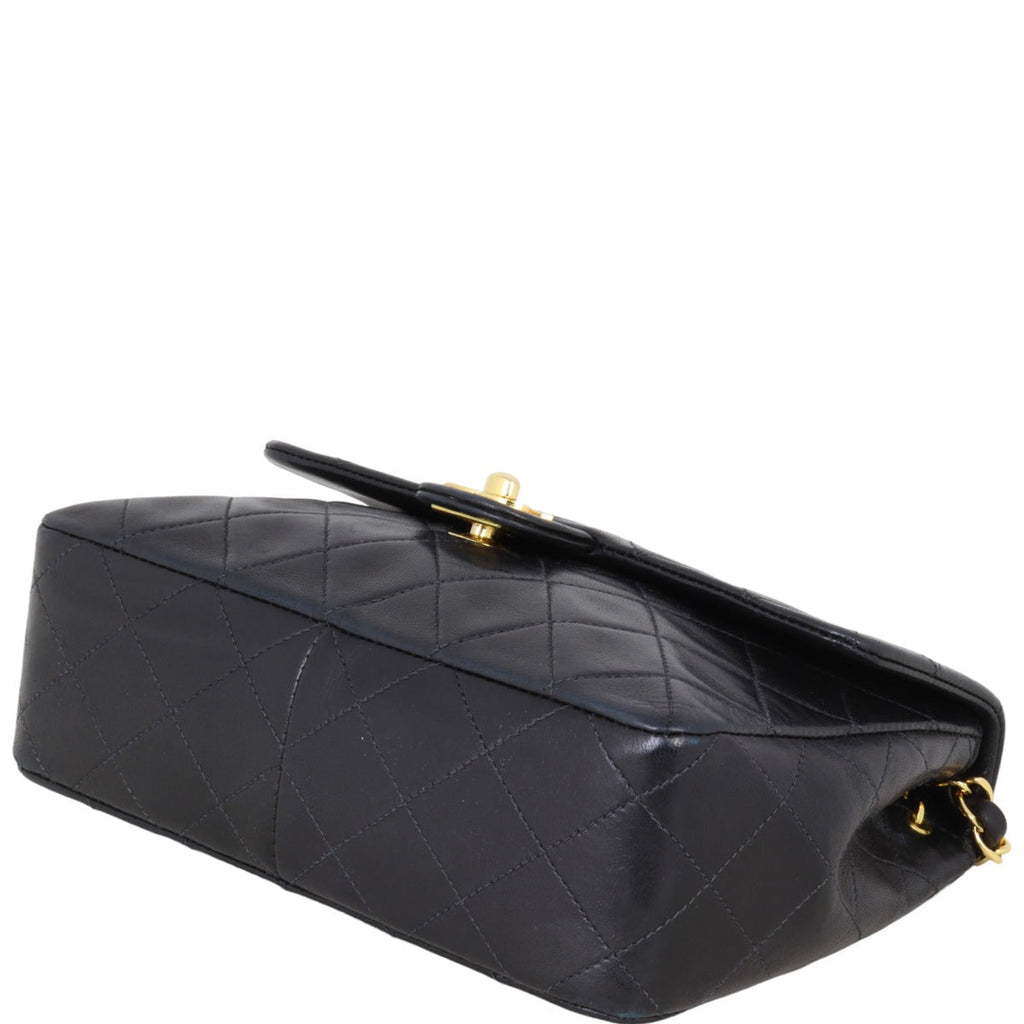 Chanel CC Single Flap Bag | Black Lambskin