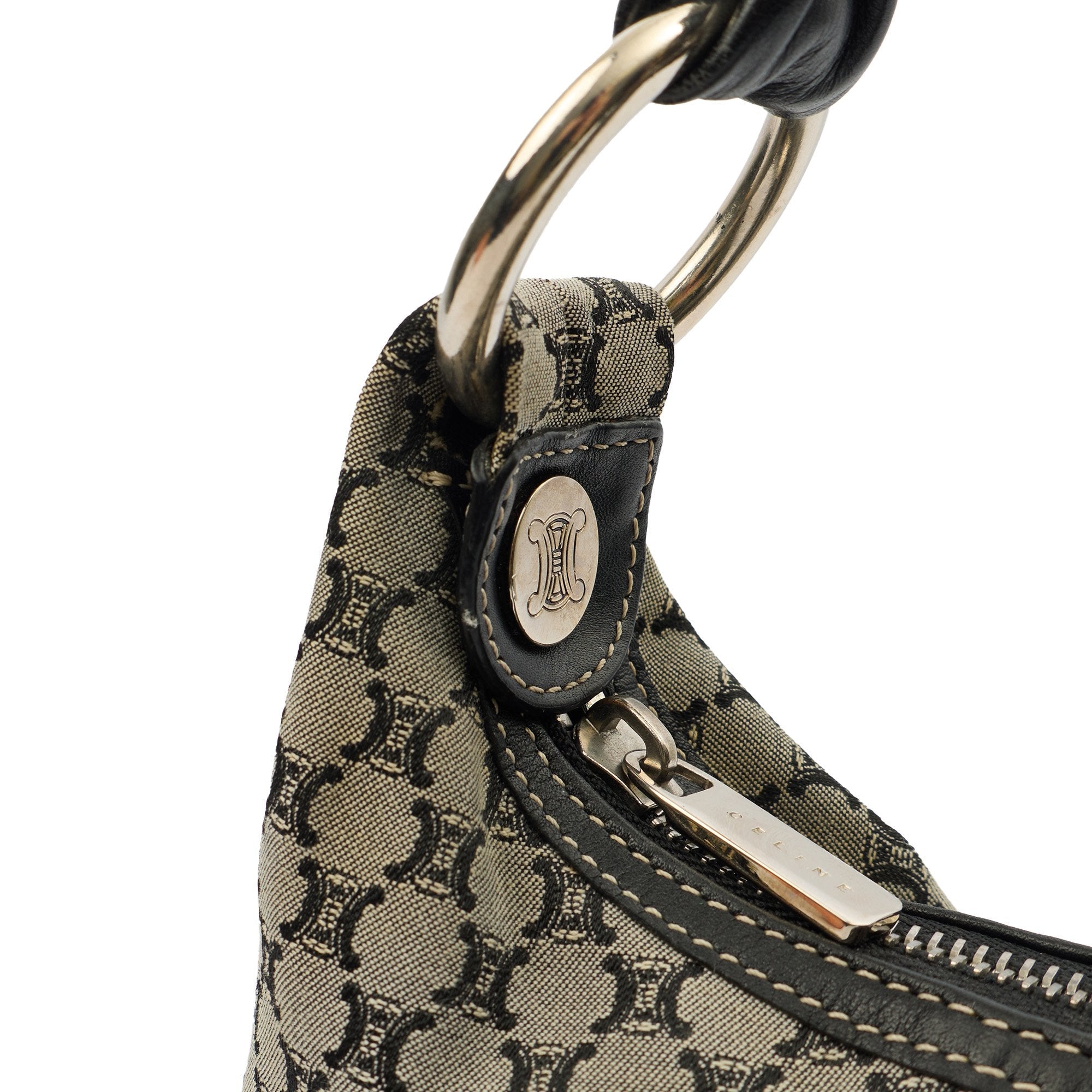 Celine Shoulder Bag Vintage Shoulder Bag in Navy, Canvas