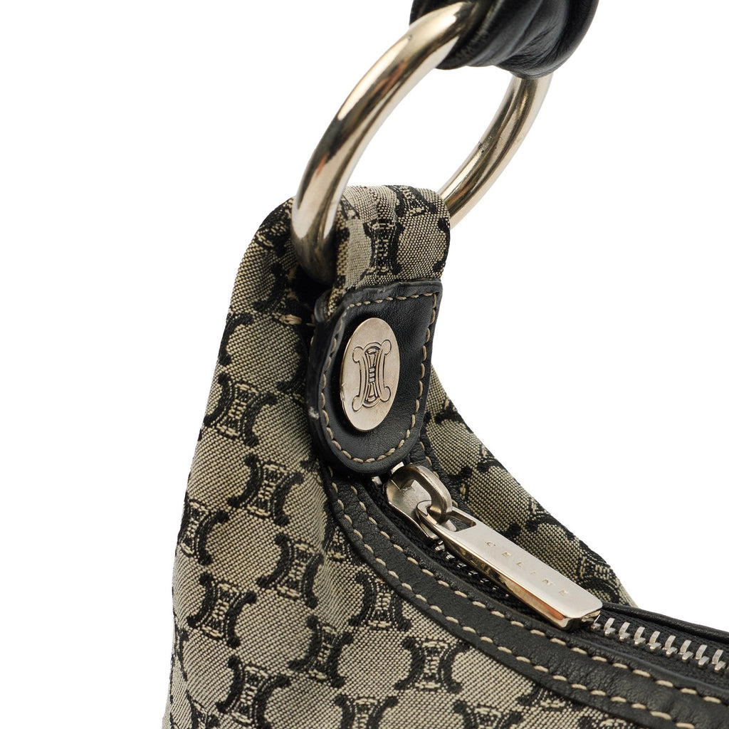 Celine Shoulder Bag Vintage Shoulder Bag in Navy, Canvas