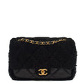Chanel Shoulder Bag Flap Bag in Black, Canvas