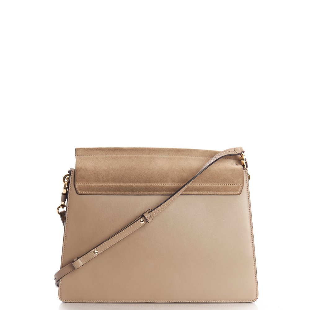 Chloe Shoulder Bag Faye Shoulder Bag in Grey, Calfskin Leather