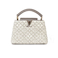 Louis Vuitton Since 1854 Embroidered Capucines BB Ecru/Taupe Calf Gold Hardware