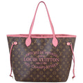 Louis Vuitton Neverfull MM Ikat Monogram Rose Velours