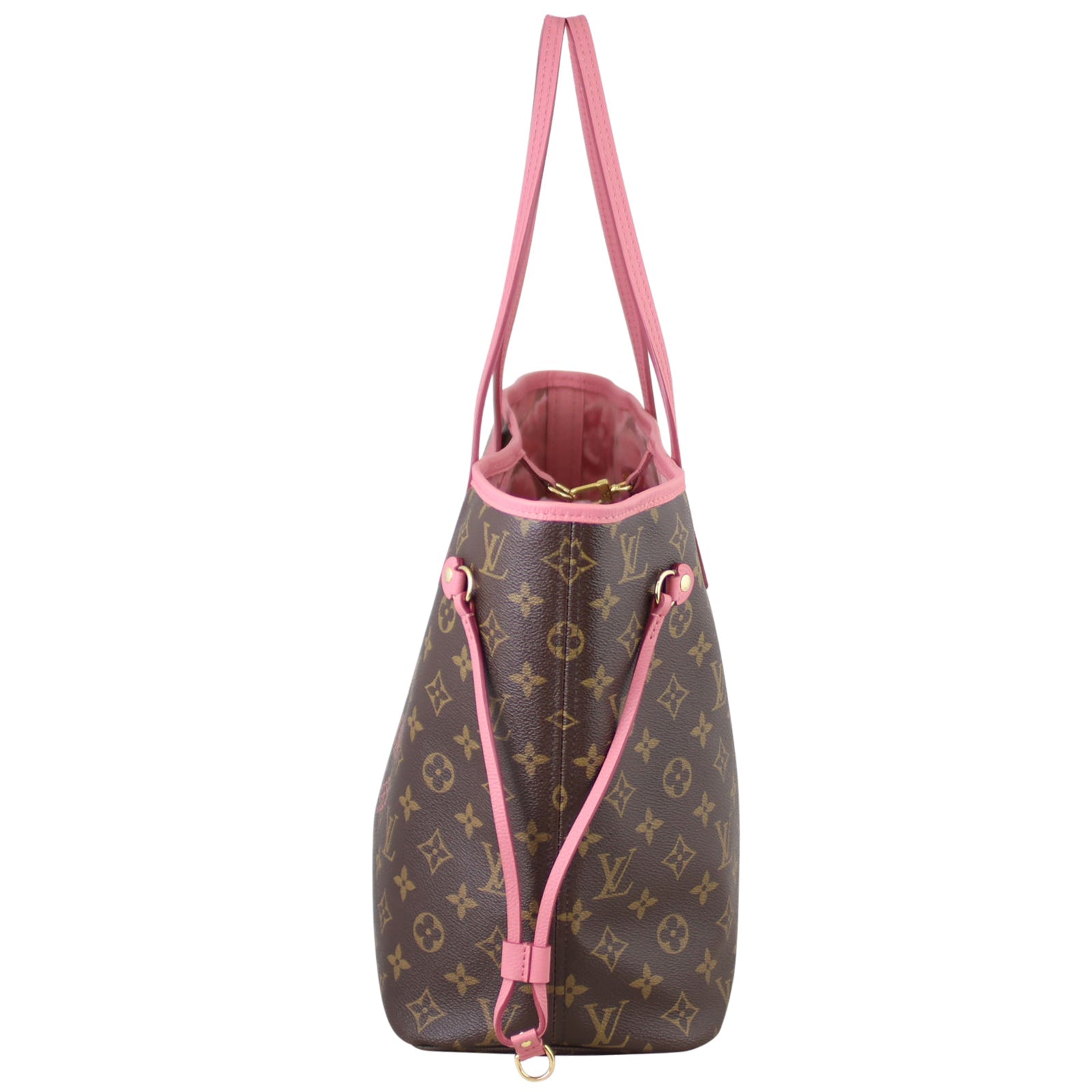 Louis Vuitton Neverfull MM Ikat Monogram Rose Velours