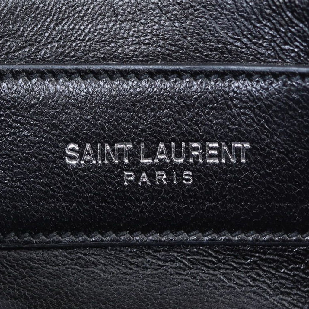Saint Laurent Kate Tassel Chain Bag Small Croc-Embossed