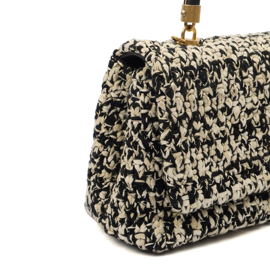 Chanel Top Handle Coco Top Handle in Black, Fabric