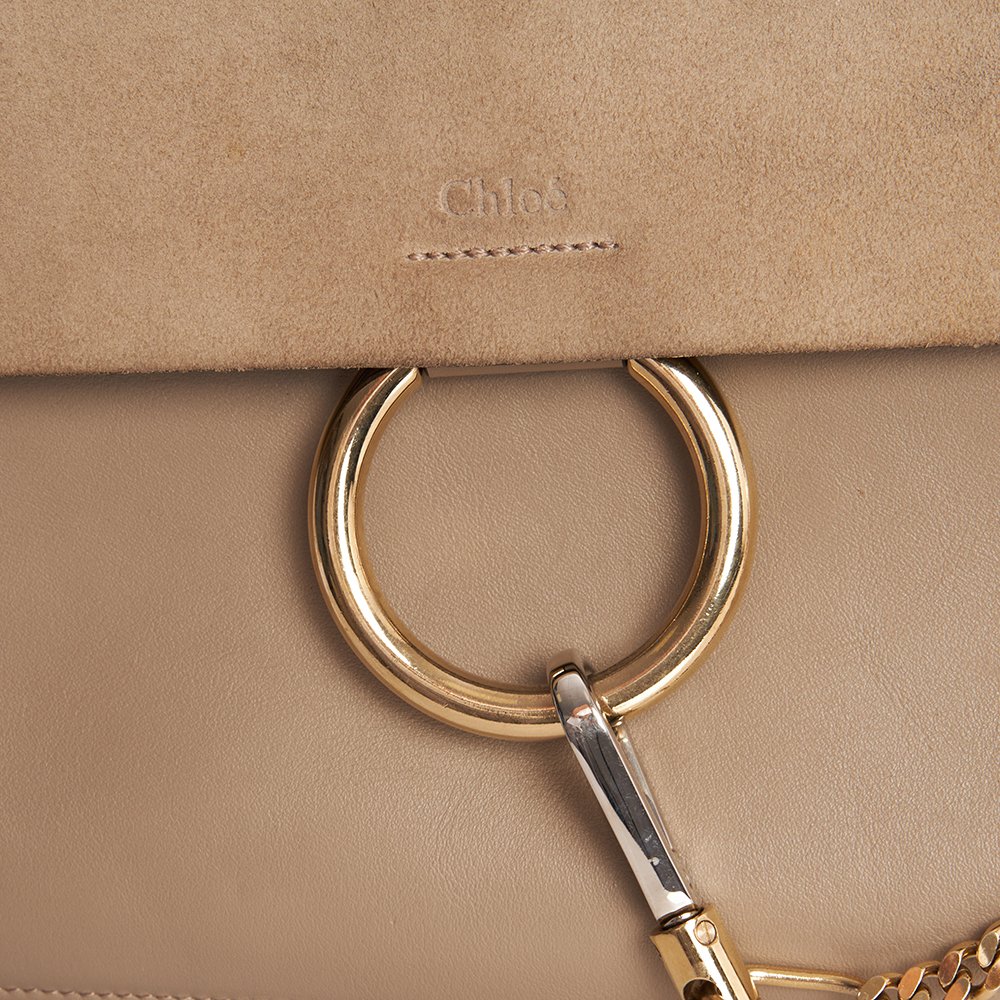 Chloe Shoulder Bag Faye Shoulder Bag in Grey, Calfskin Leather