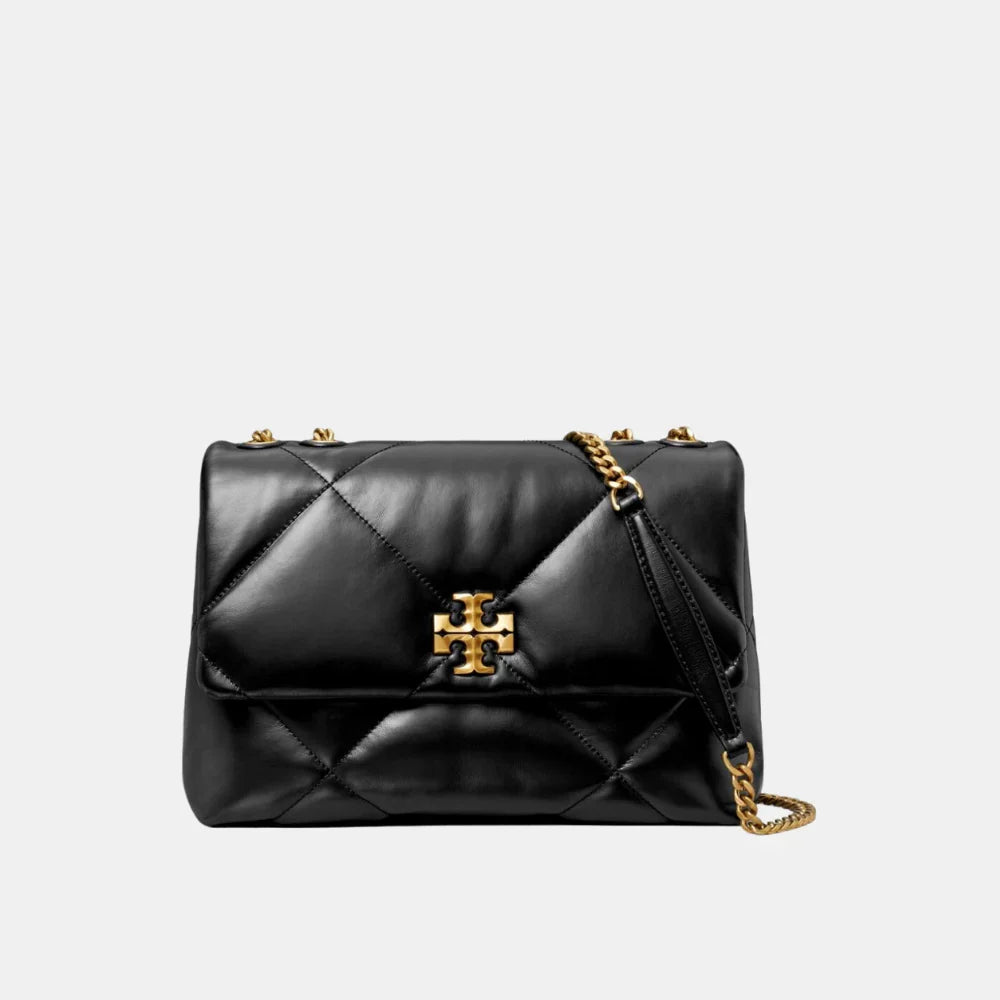 Tory Burch Kira Small Diamond Quilt Convertible Shoulder Bag (Black)