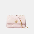 Tory Burch Kira Small Diamond Quilt Convertible Shoulder Bag (Rose Salt)