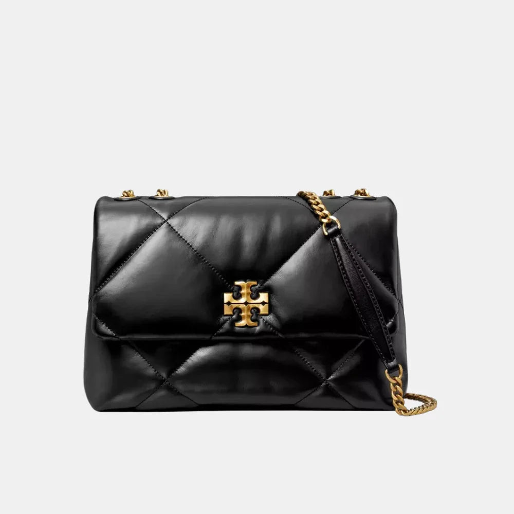 Tory Burch Kira Diamond Quilt Convertible Shoulder Bag (Black)