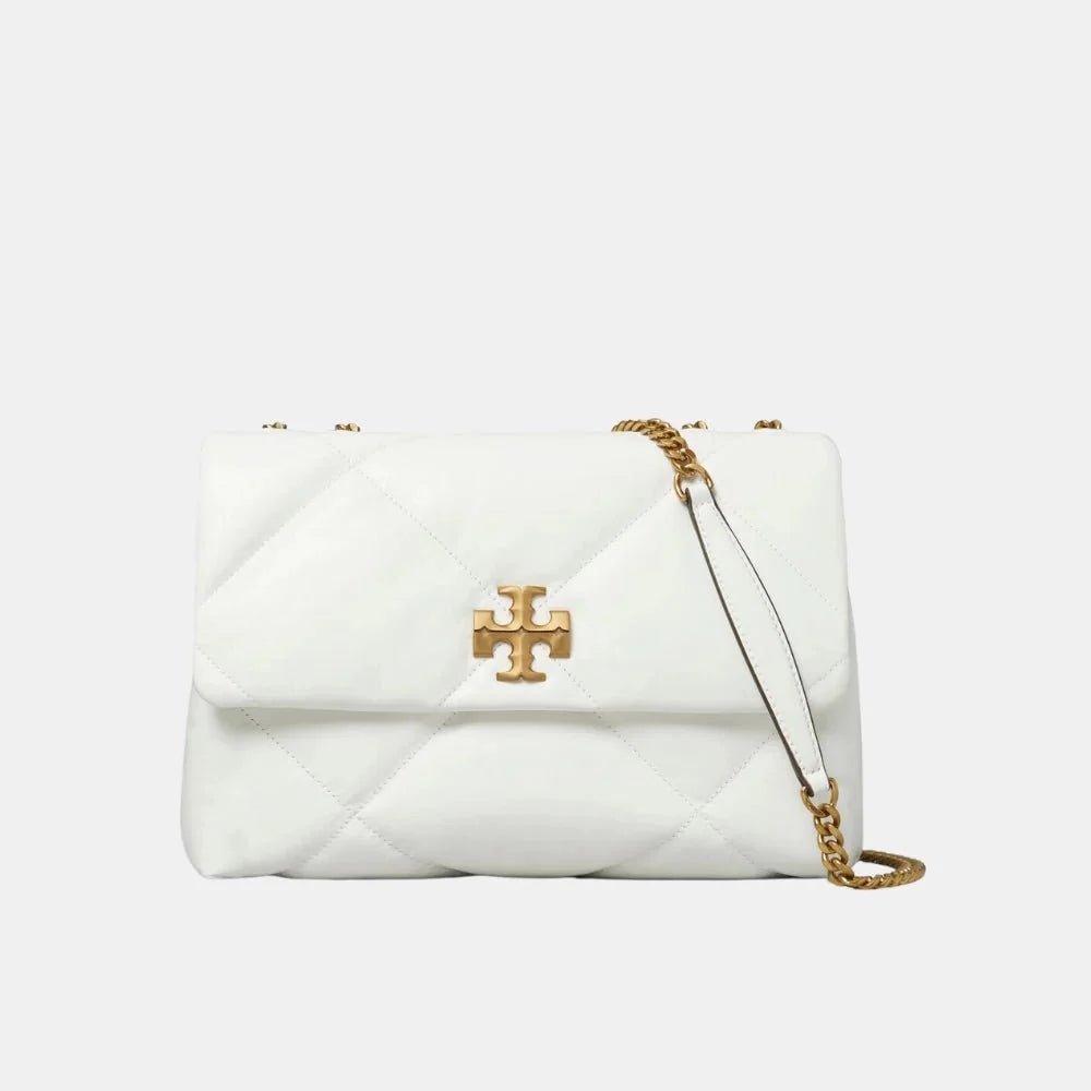 Tory Burch Kira Diamond Quilt Convertible Shoulder Bag (Blanc)
