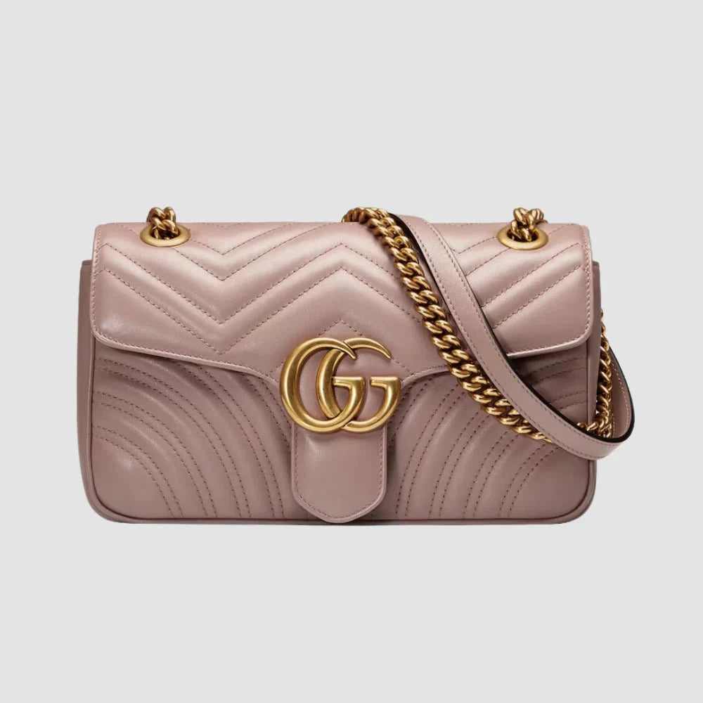 Gucci GG Marmont Small Shoulder Bag (Dusty Pink)