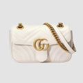 Gucci GG Marmont Mini Shoulder Bag (White)