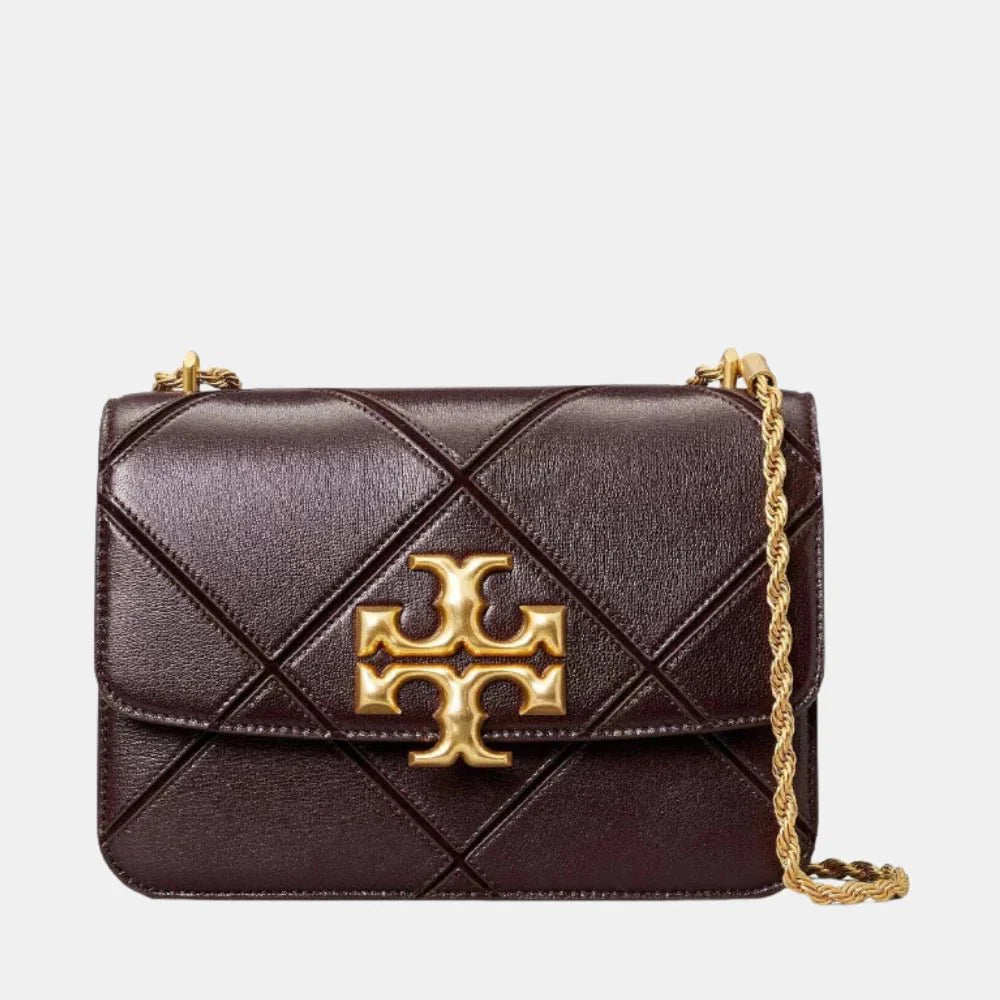 Tory Burch Diamond Quilted Eleanor Shoulder Bag (Burgundy)