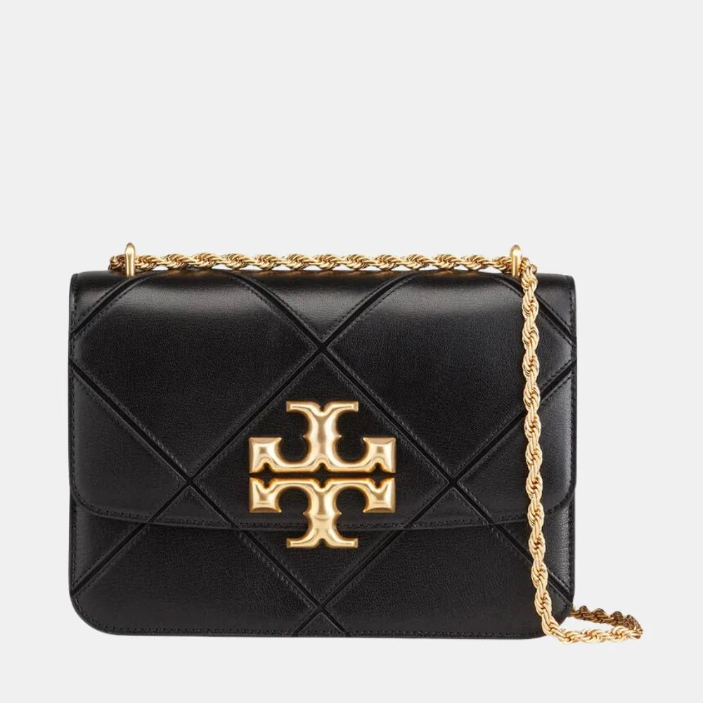 Tory Burch Diamond Quilted Eleanor Shoulder Bag (Black)