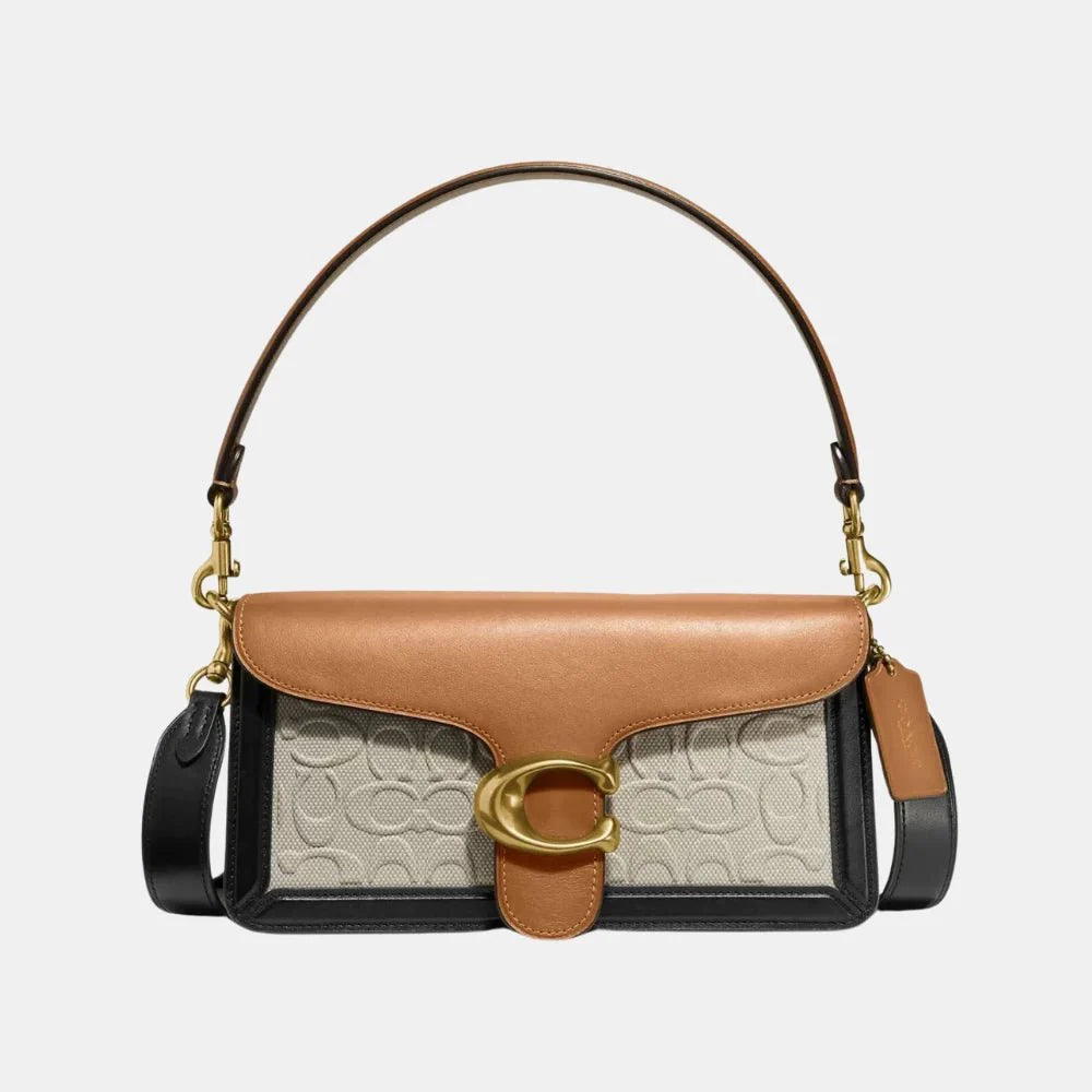Coach Tabby 26 Shoulder Bag In Signature Canvas (Black/Brown)