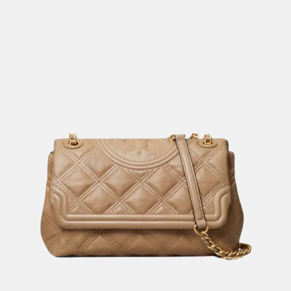 Tory Burch Fleming Basket Weave Shoulder Bag