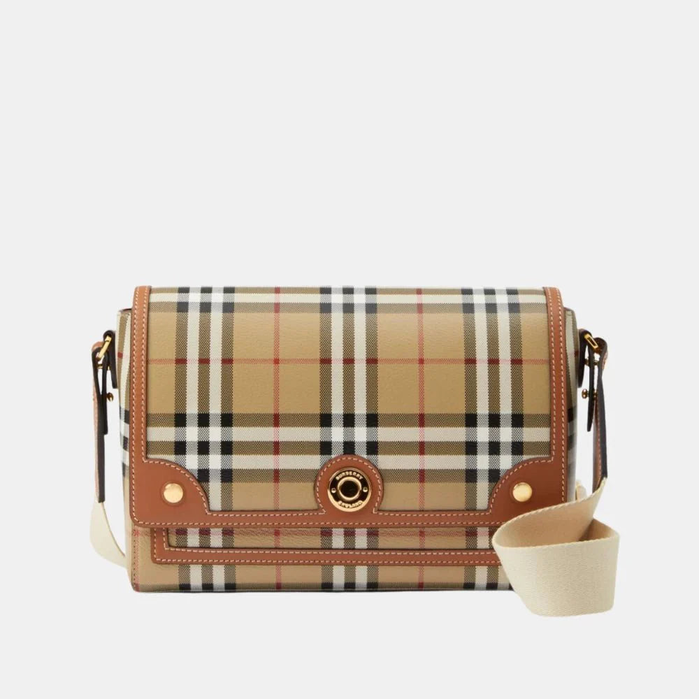Burberry Note Check Crossbody Bag