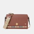 Burberry Leather Vintage Check Note Crossbody Bag