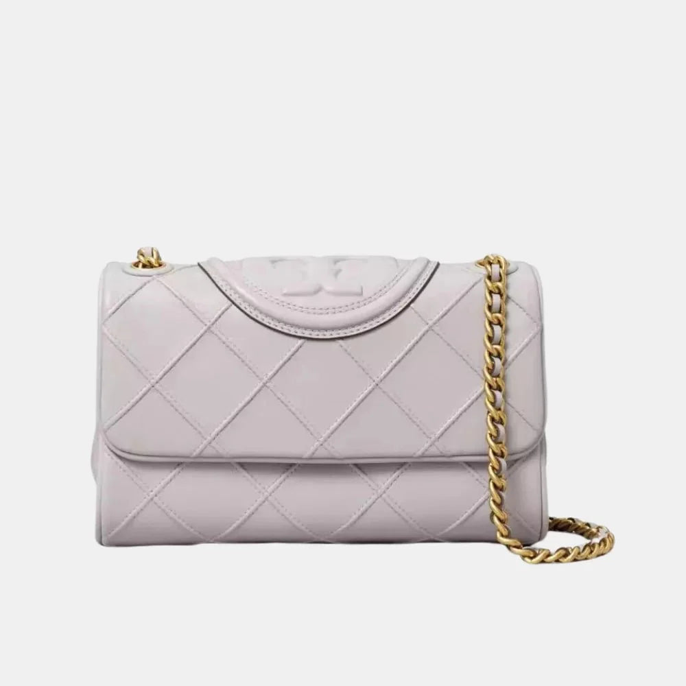 Tory Burch Fleming Soft Convertible Shoulder Bag (Bay Gray)