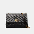 Tory Burch Kira Chevron Convertible Shoulder Bag (Black)