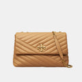 Tory Burch Kira Chevron Convertible Shoulder Bag (Dusty Almond)