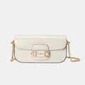 Gucci Horsebit 1955 Small Shoulder Bag (White)