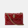 Kurt Geiger Large Leather Kensington Shoulder Bag (Maroon)