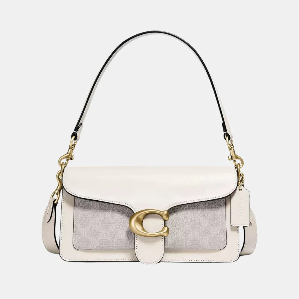 Coach Tabby Shoulder Bag In Signature Canvas (Chalk)