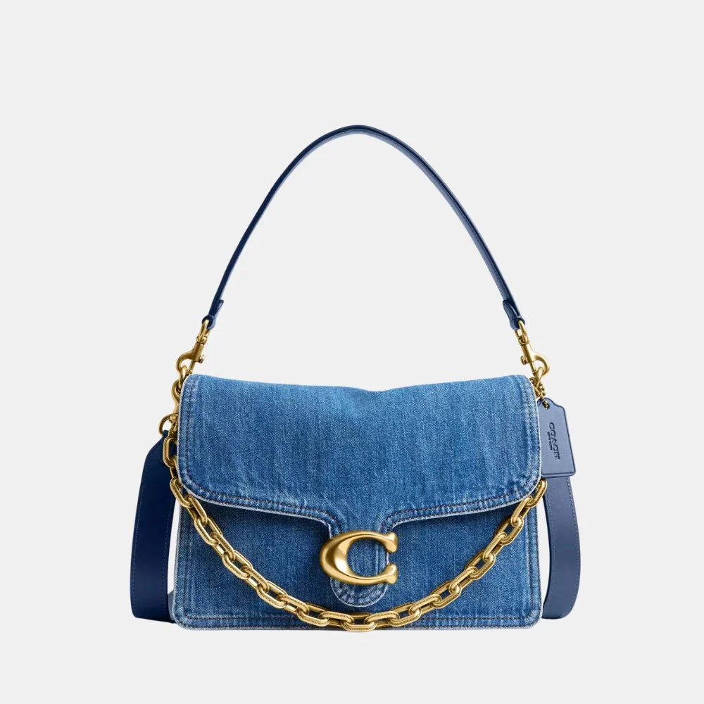 Coach Chain Tabby 30 Shoulder Bag (Denim/Deep Blue)