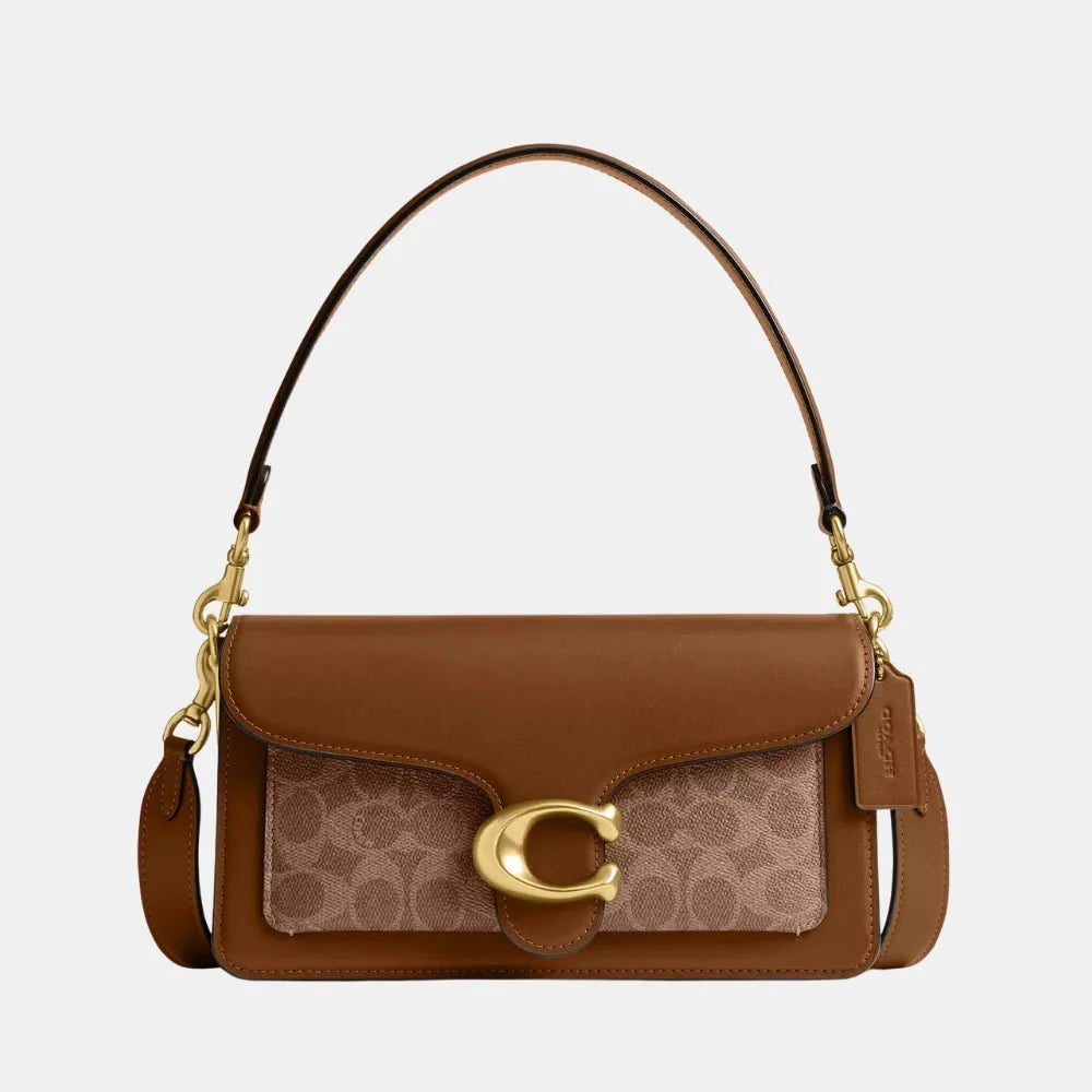 Coach Tabby Shoulder Bag 26 In Signature Canvas (Tan/Brown)