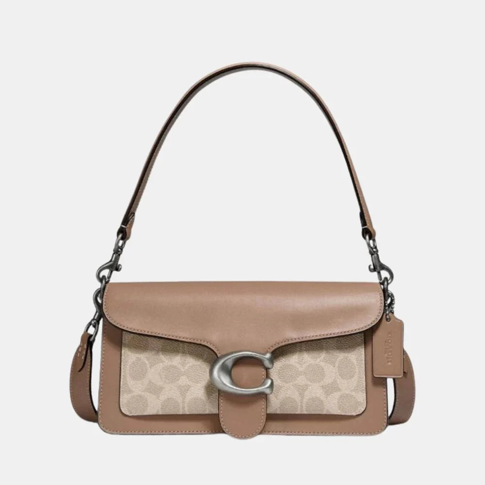 Coach Tabby 26 Shoulder Bag In Signature Canvas (Sand/Taupe)