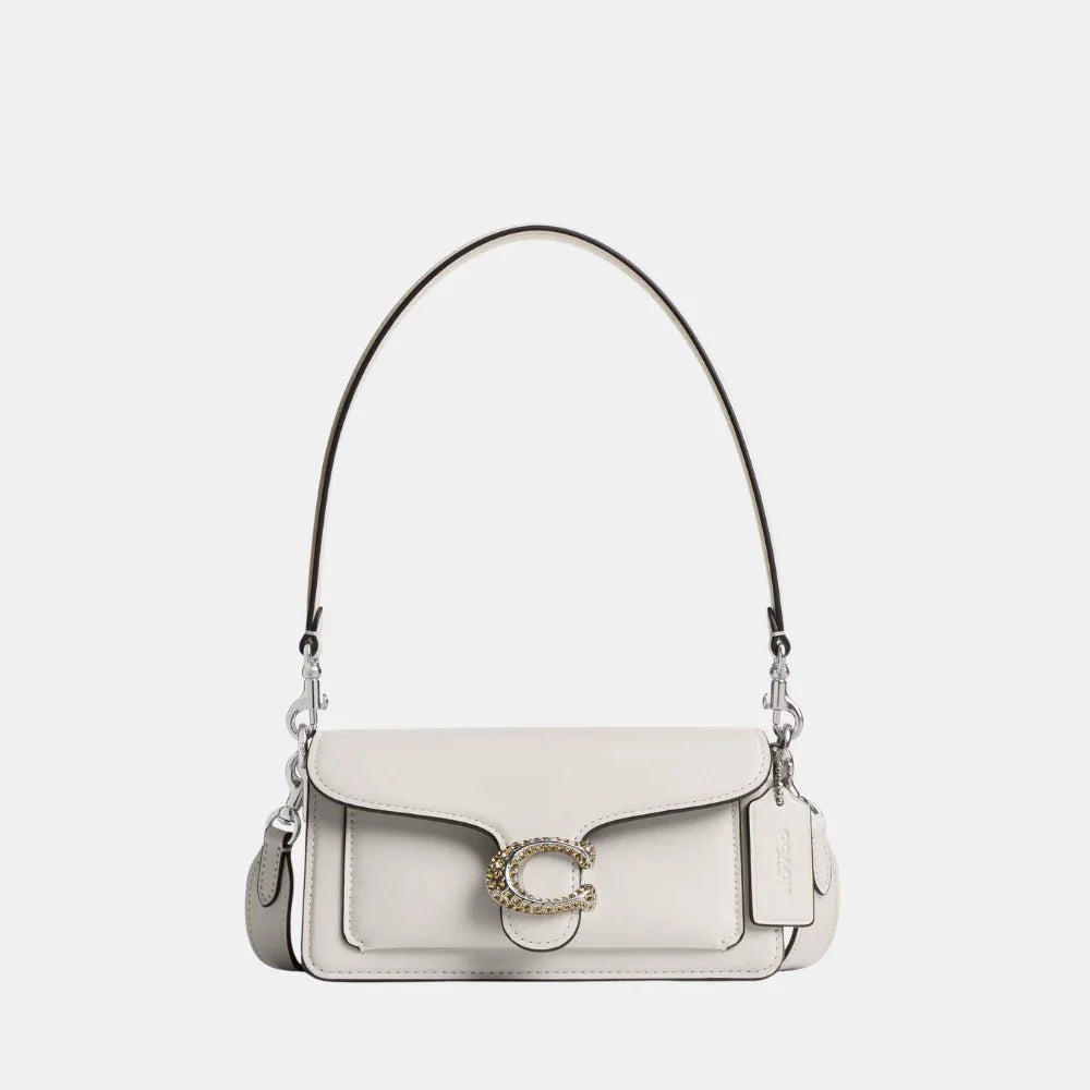 Coach Tabby 20 Shoulder Bag With Pave Crystal Embellished (Chalk)
